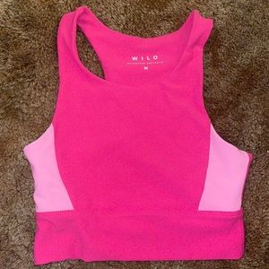 Pink wilo sports bra